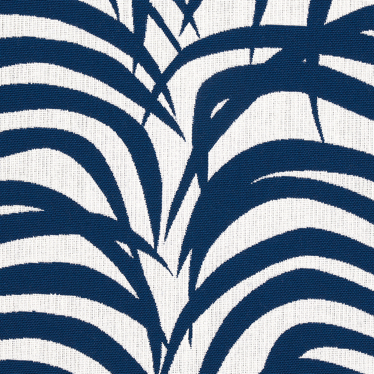 ZEBRA-PALM-INDOOR-OUTDOOR-NAVY-SCHUMACHER-82781 - Schumacher Fabric
