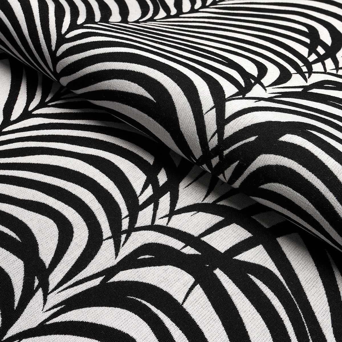 ZEBRA-PALM-INDOOR-OUTDOOR-BLACK-SCHUMACHER-82782 - Schumacher Fabric