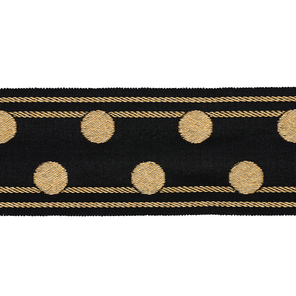 BIANCA-TAPE-GOLD-NOIR-SCHUMACHER-82791 - Schumacher Trim