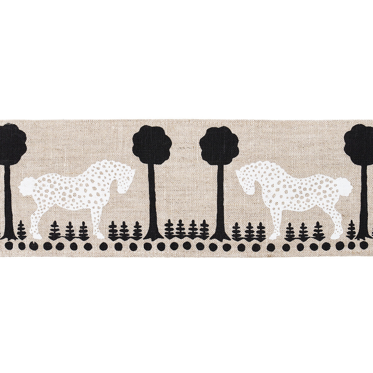 POLKA-DOT-PONY-TAPE-NATURAL-SCHUMACHER-82810 - Schumacher Trim