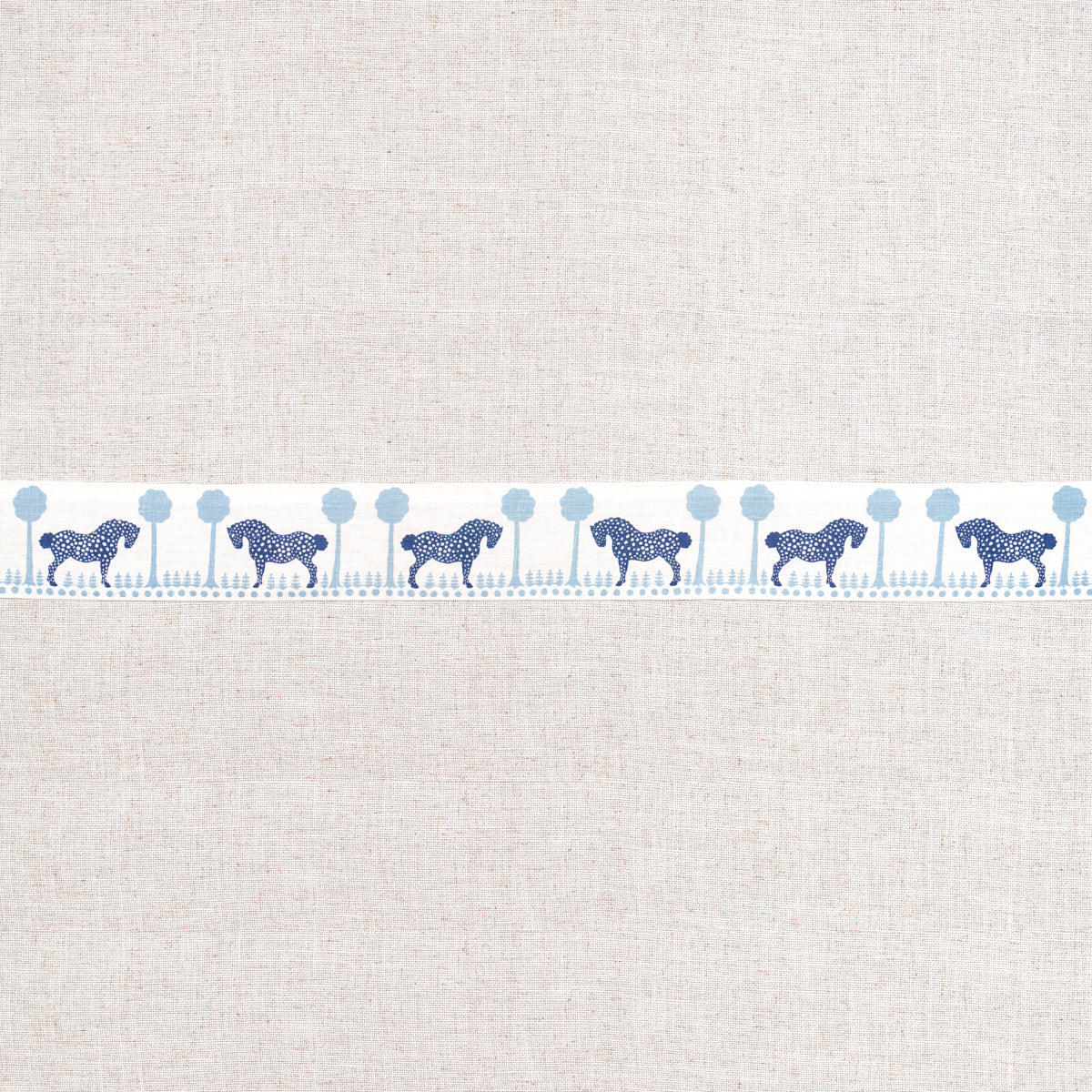 POLKA-DOT-PONY-TAPE-BLUE-SCHUMACHER-82811 - Schumacher Trim