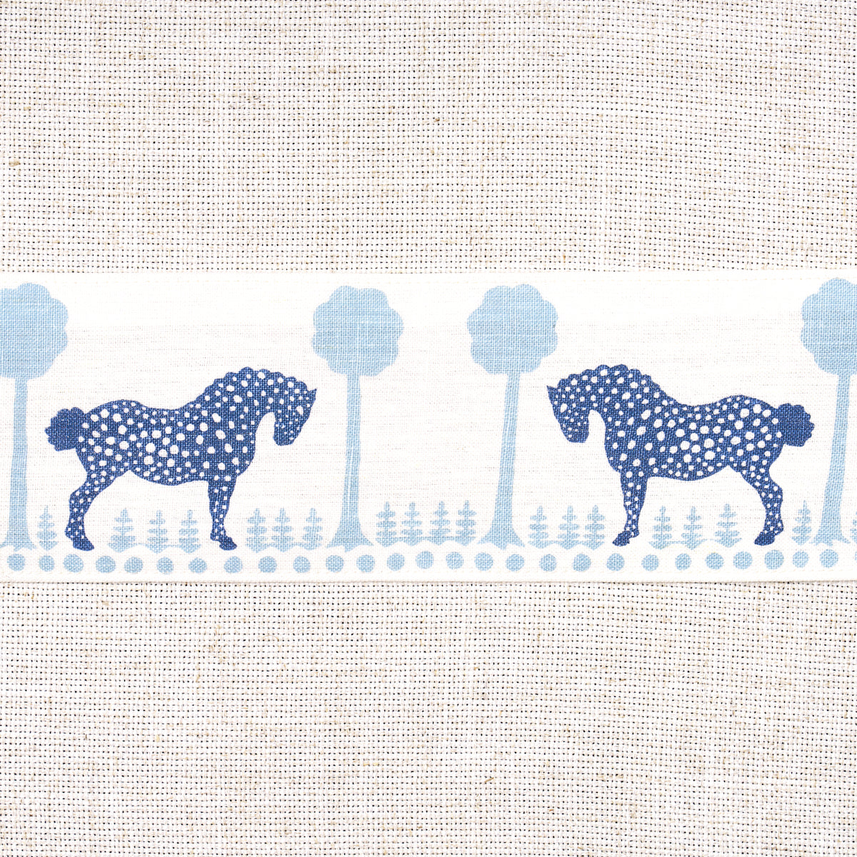 POLKA-DOT-PONY-TAPE-BLUE-SCHUMACHER-82811 - Schumacher Trim