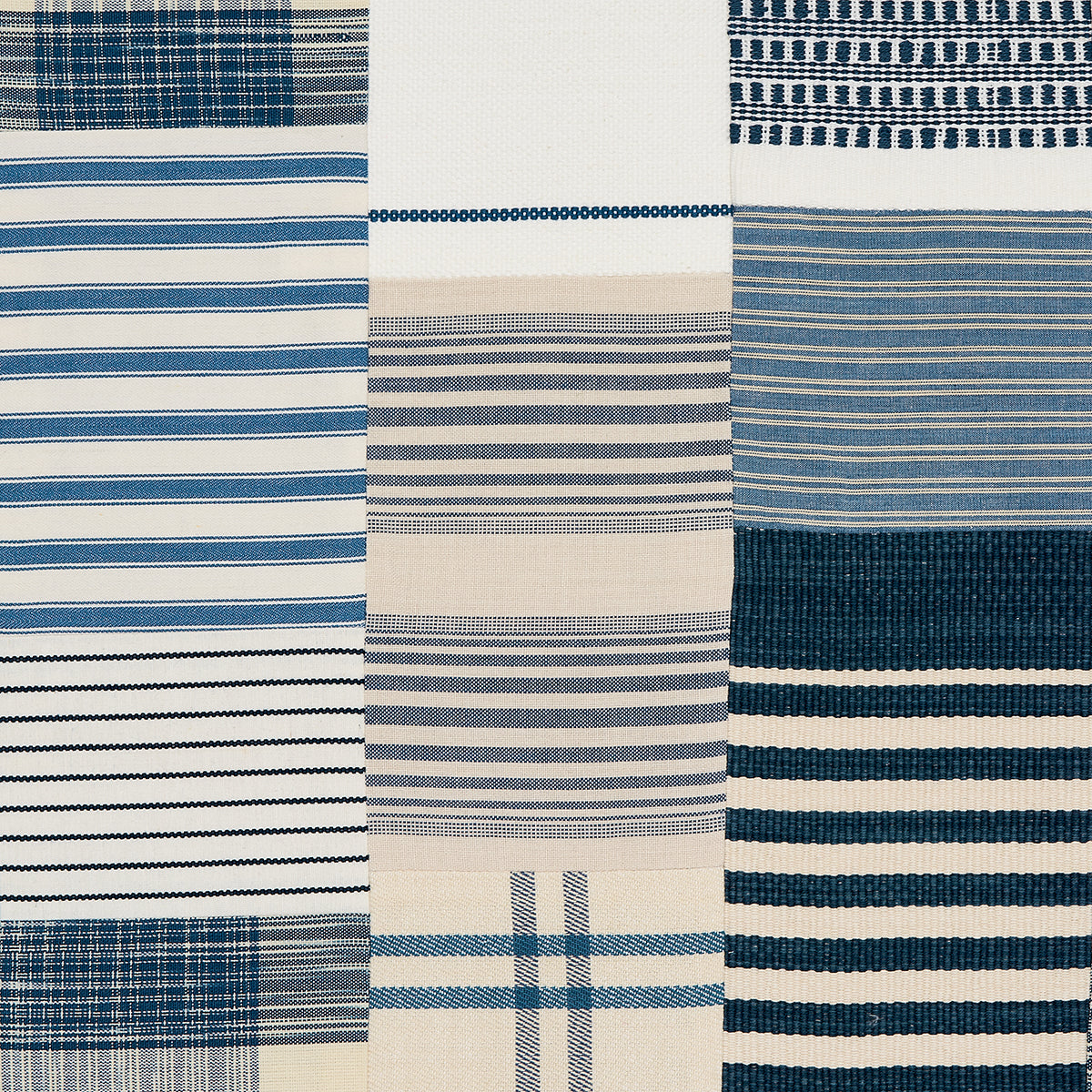 CARLISLE-PATCHWORK-INDIGO-SCHUMACHER-82900 - Schumacher Fabric