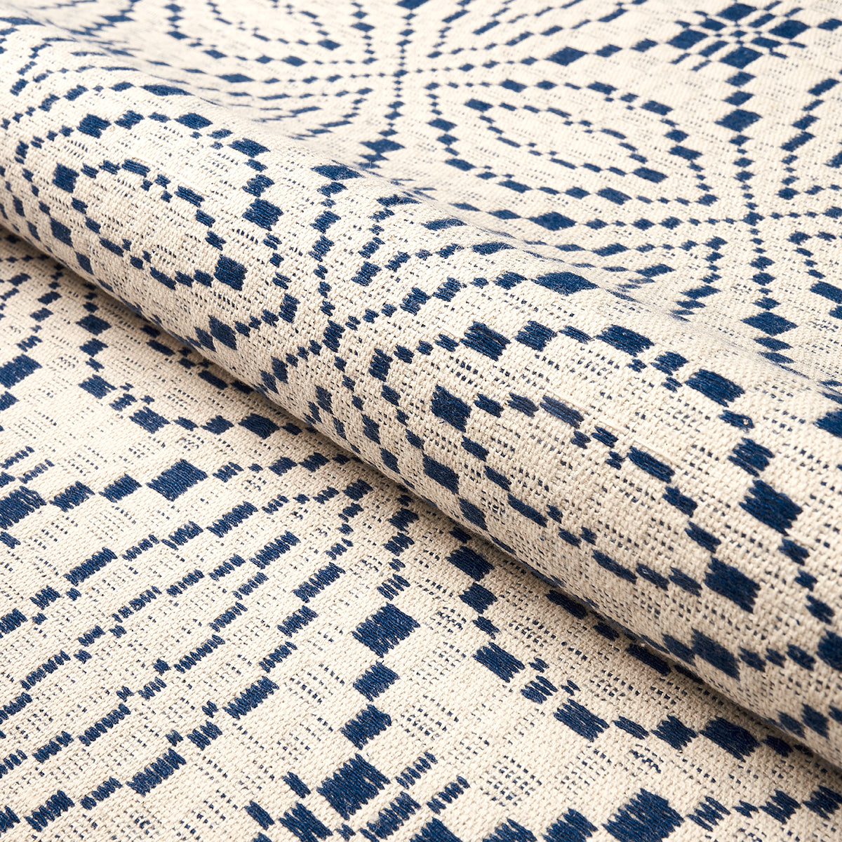 FRANCESTOWN-COVERLET-NAVY-SCHUMACHER-82911 - Schumacher Fabric