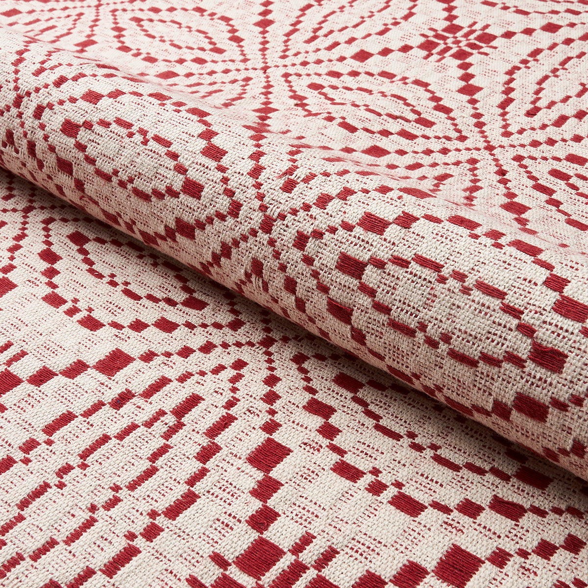FRANCESTOWN-COVERLET-CRIMSON-SCHUMACHER-82912 - Schumacher Fabric