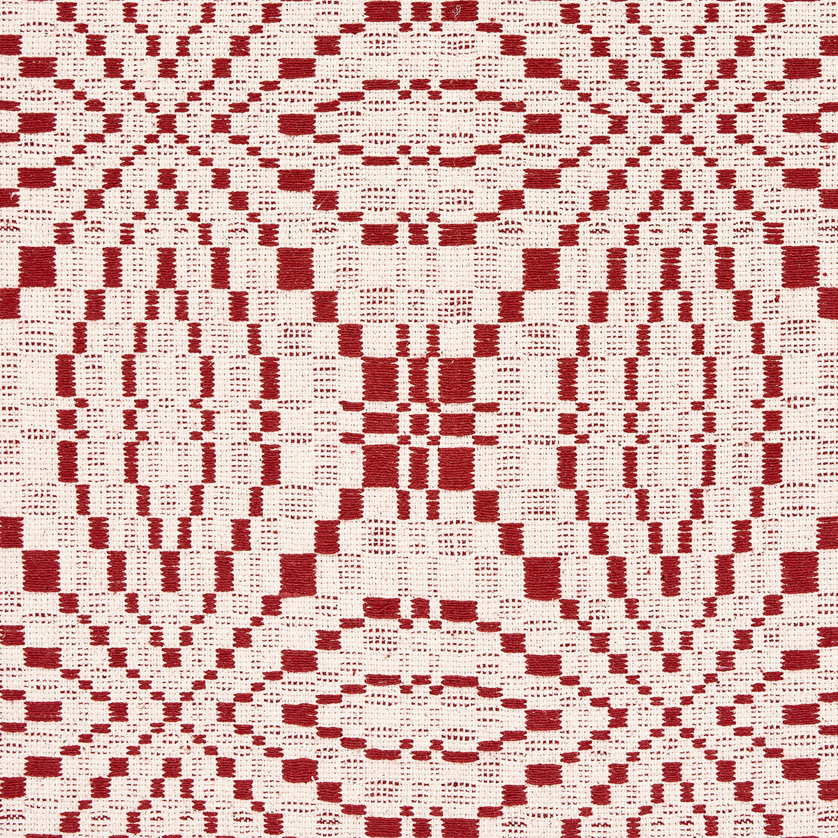 Francestown Coverlet - Crimson - Schumacher 82912 Fabric - Schumacher Fabric