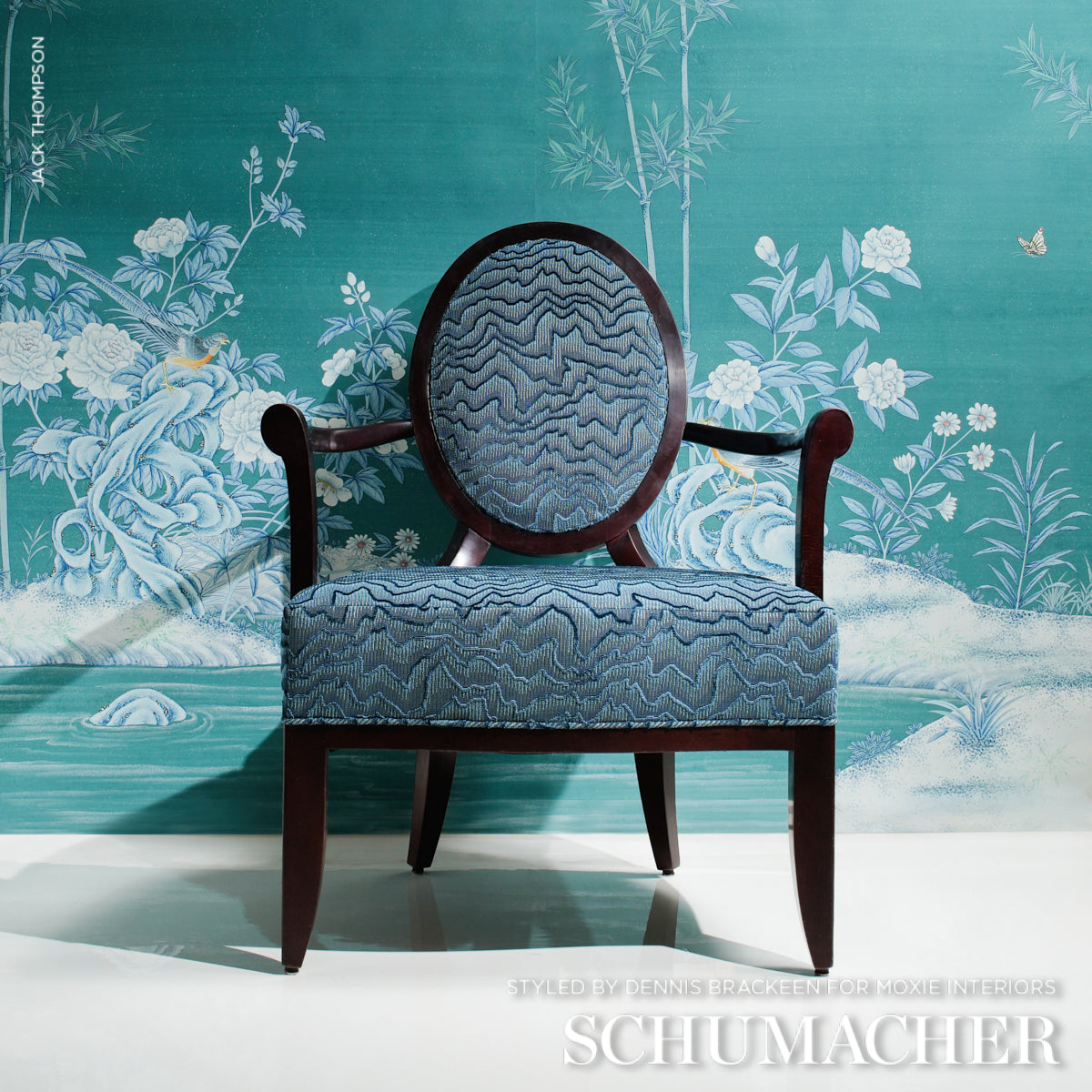 ZAMBEZI-VELVET-SLATE-BLUE-SCHUMACHER-83022 - Schumacher Fabric