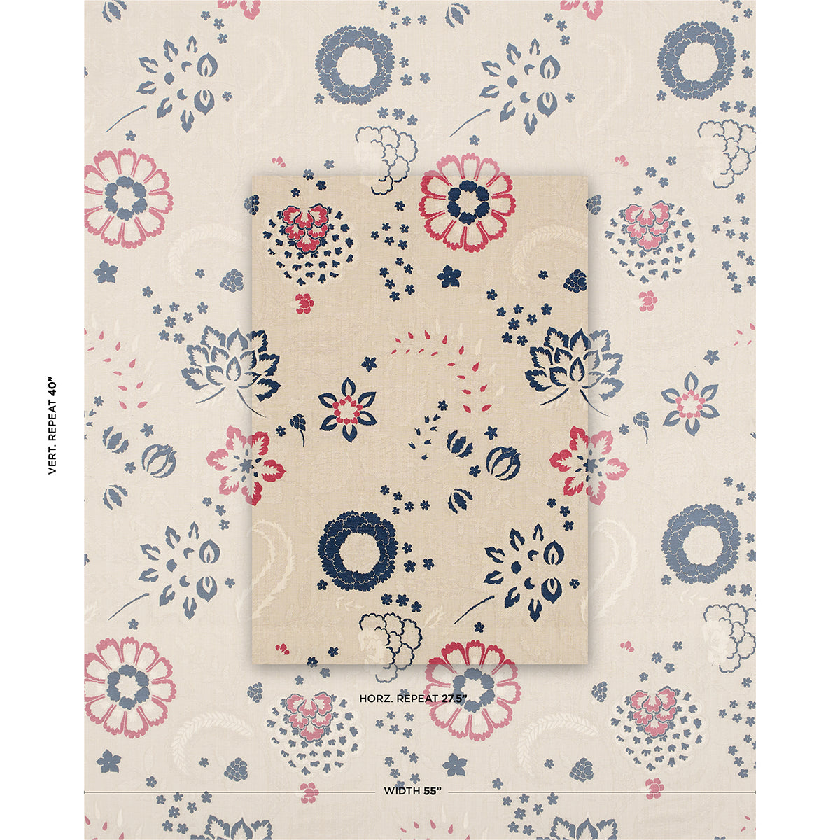ALESSIA-FLORAL-PARCHMENT-SCHUMACHER-83130 - Schumacher Fabric