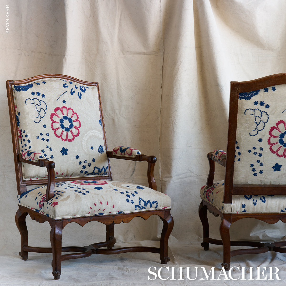 ALESSIA-FLORAL-PARCHMENT-SCHUMACHER-83130 - Schumacher Fabric