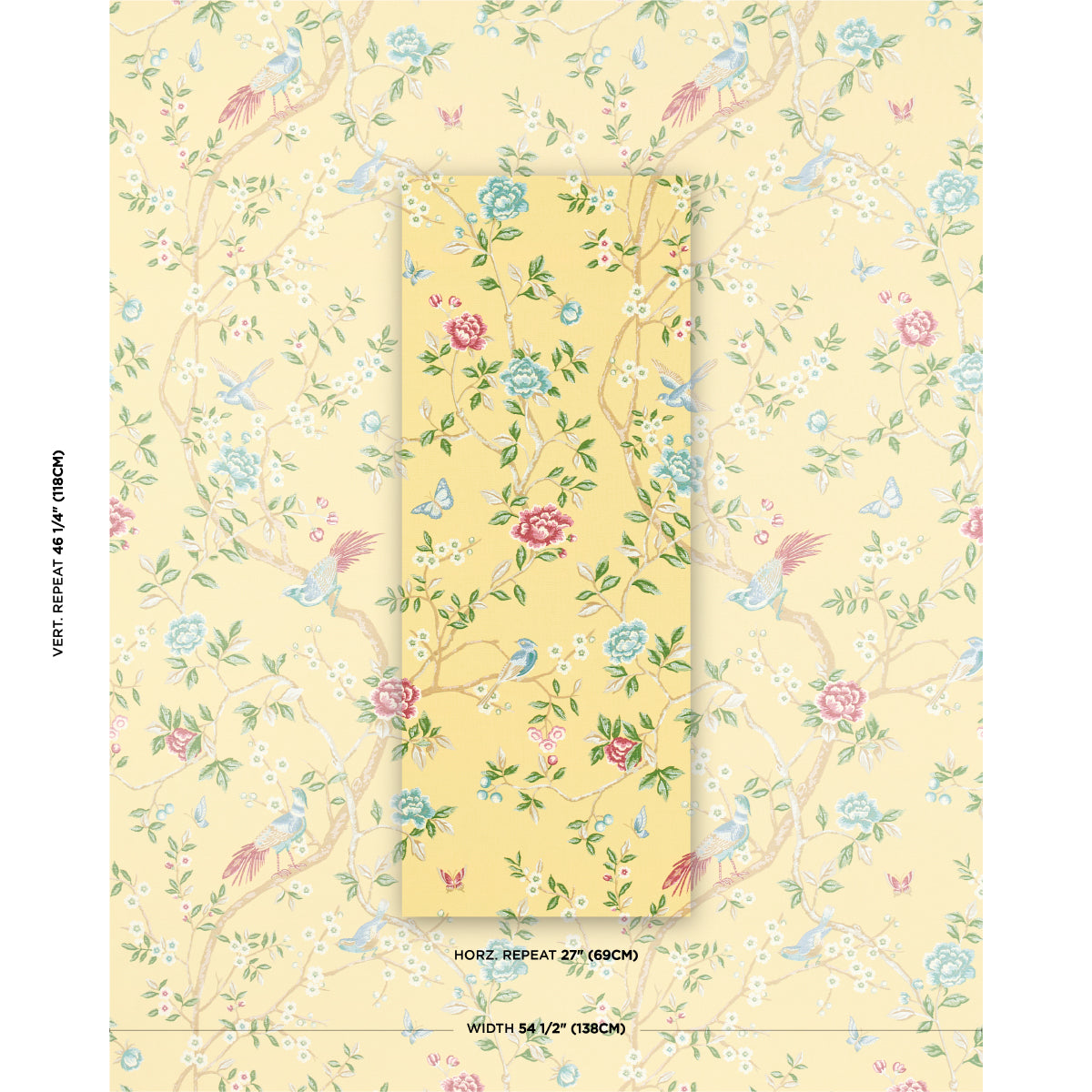 GEORGIA-VINE-SOFT-YELLOW-SCHUMACHER-83152 - Schumacher Tela