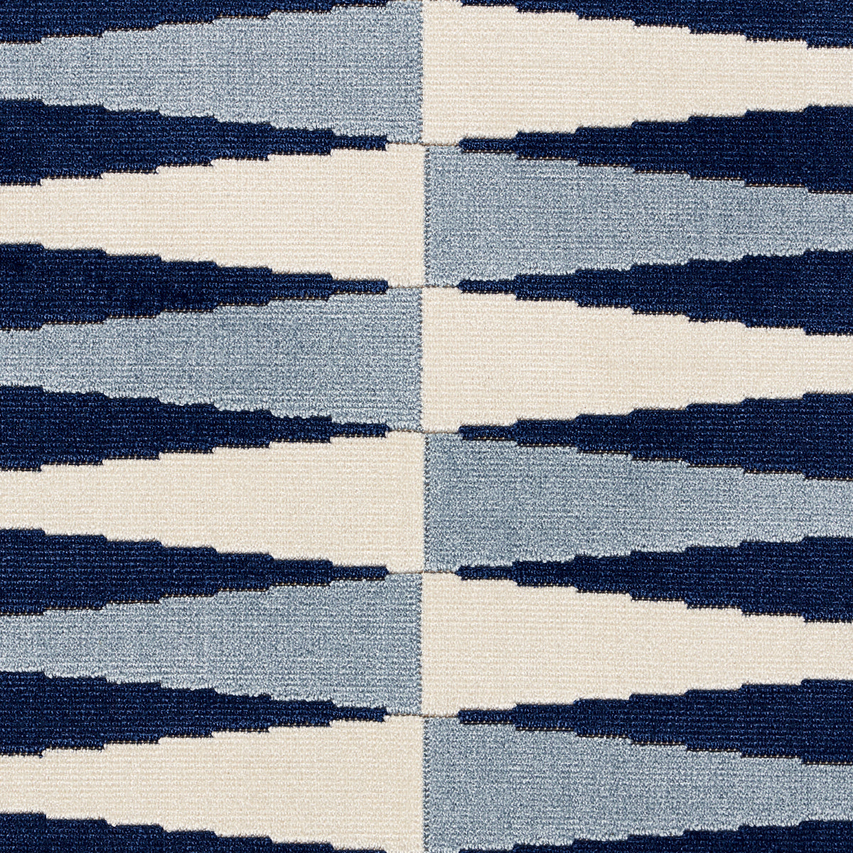 Backgammon Cut Velvet - Blue - Schumacher 83200 Fabric - Schumacher Fabric