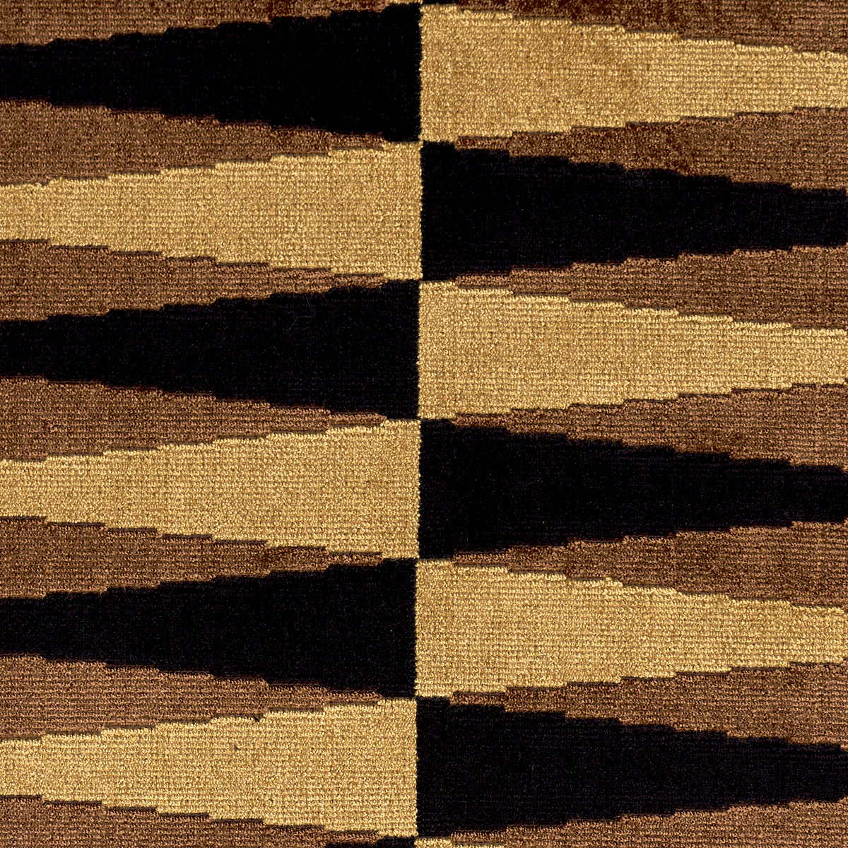 BACKGAMMON-CUT-VELVET-OCHRE-SCHUMACHER-83203 - Schumacher Fabric