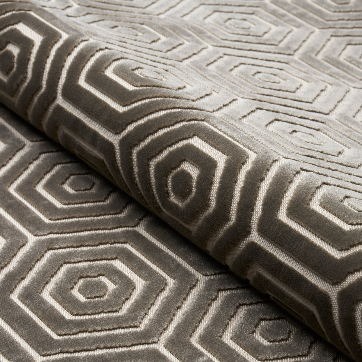 BEES-KNEES-CUT-VELVET-GREY-SCHUMACHER-83212 - Schumacher Fabric