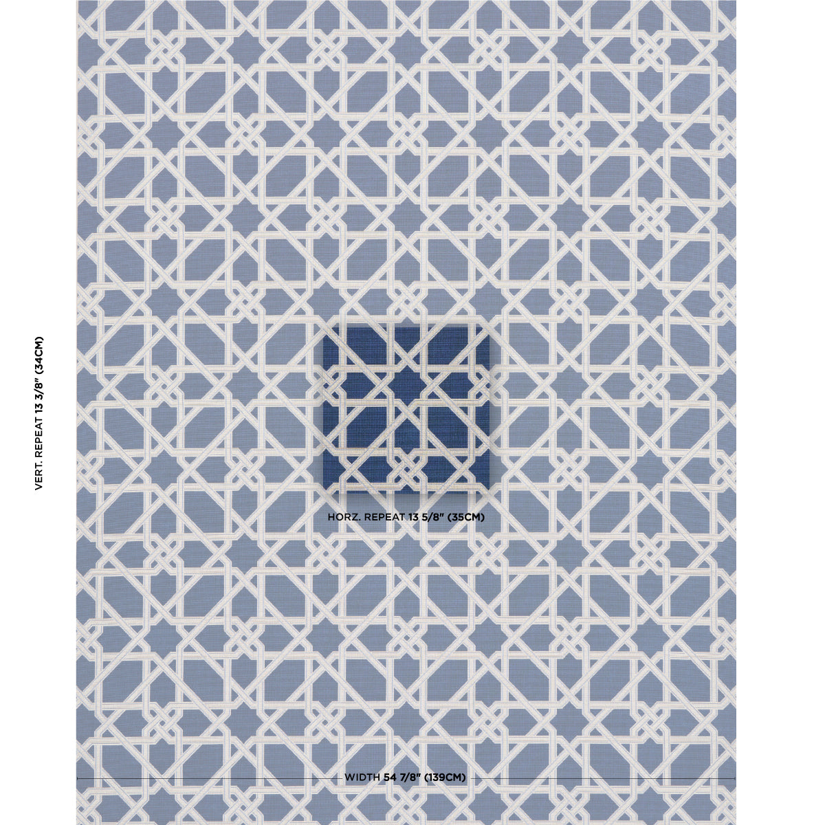 LE-MAROC-PINGL-BLUE-SCHUMACHER-83220 - Schumacher Fabric