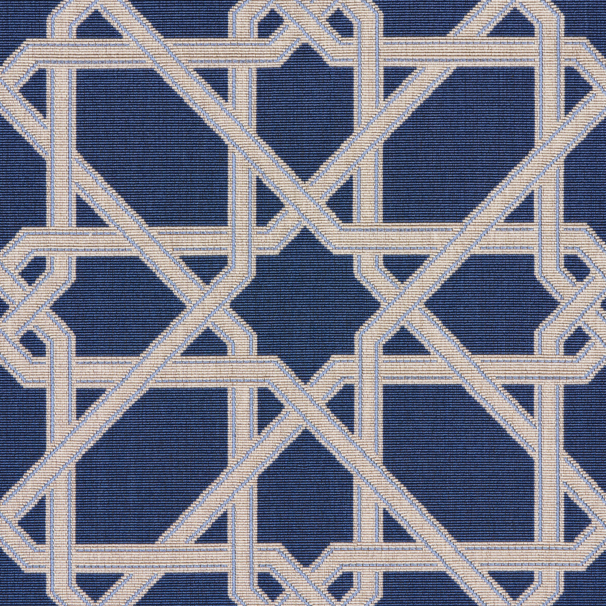 LE-MAROC-PINGL-BLUE-SCHUMACHER-83220 - Schumacher Fabric
