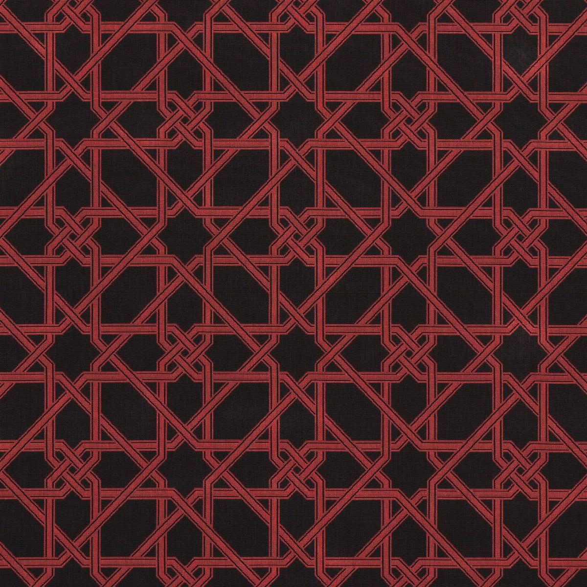 LE-MAROC-PINGL-BLACK-AND-RED-SCHUMACHER-83222 - Schumacher Fabric