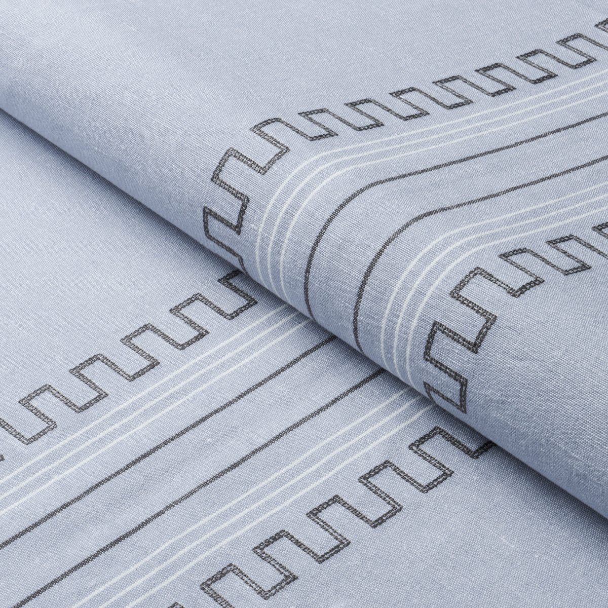 GRECO-STRIPE-CHAMBRAY-SCHUMACHER-83230 - Schumacher Fabric