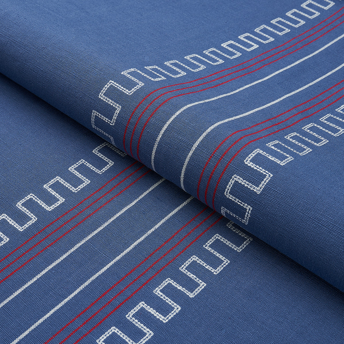 GRECO-STRIPE-NAVY-SCHUMACHER-83231 - Schumacher Fabric