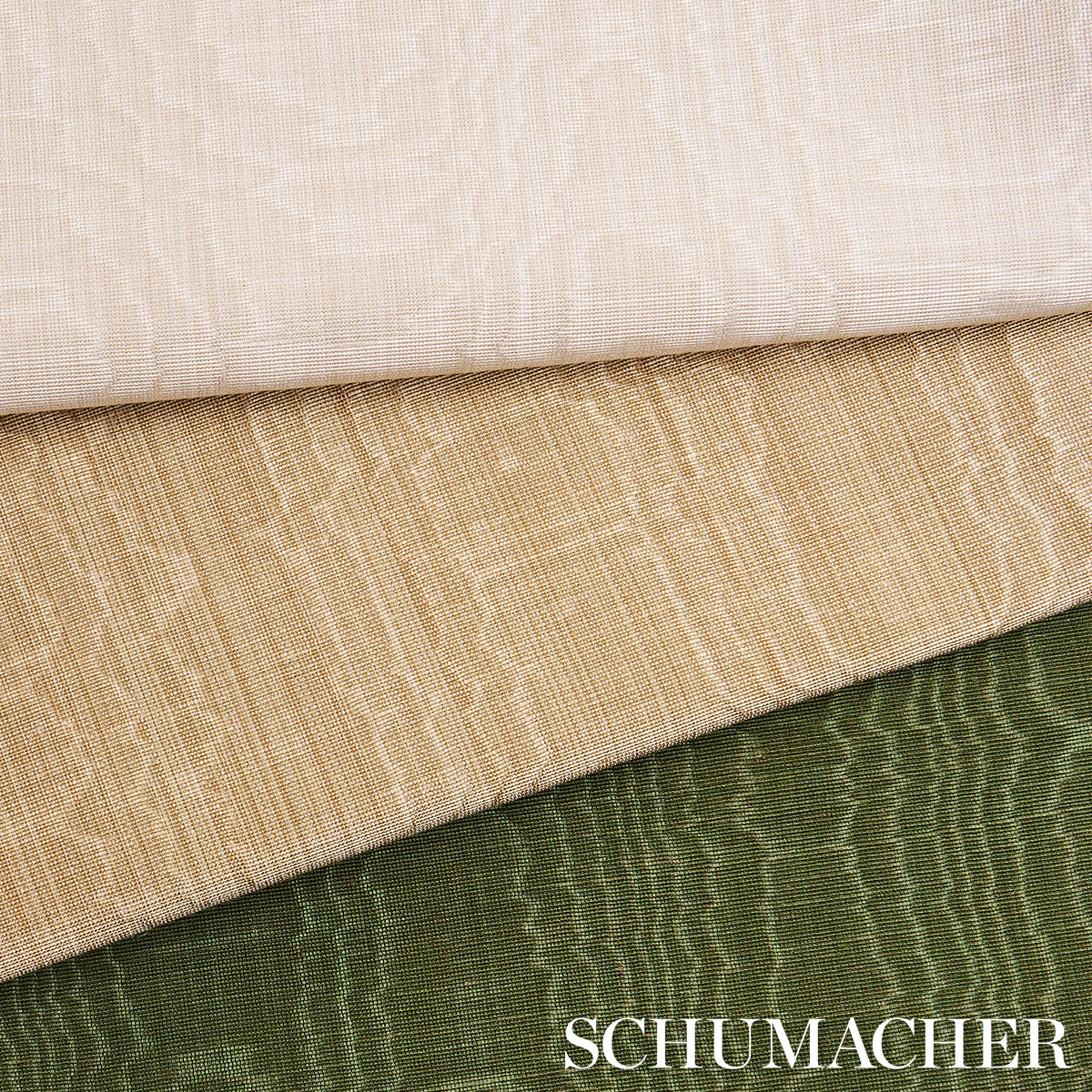 BEAU-COTTON-LINEN-MOIRE-OLIVE-SCHUMACHER-83253 - Schumacher Fabric