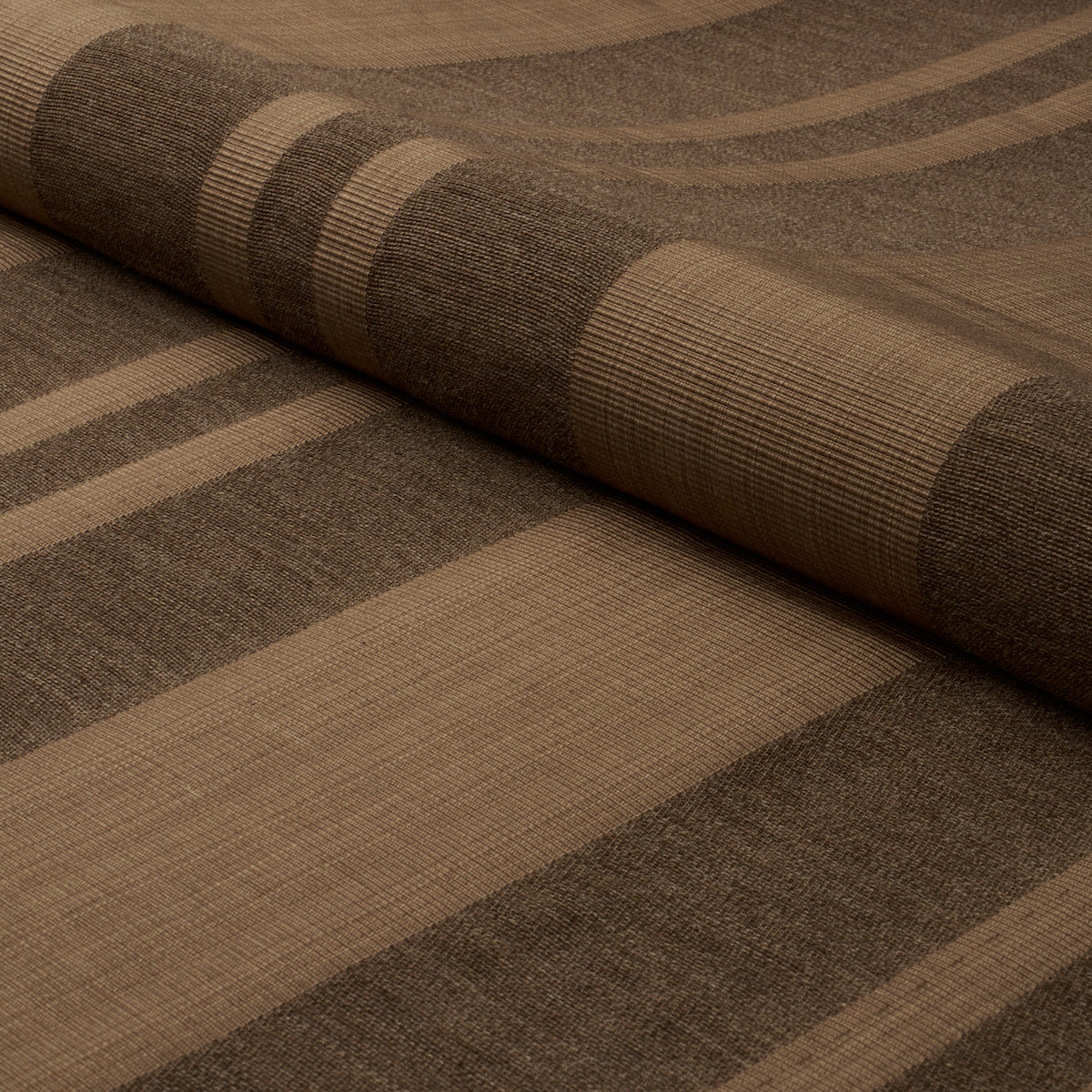 SIMON-WOOL-LINEN-STRIPE-BROWN-SCHUMACHER-83260 - Schumacher Fabric