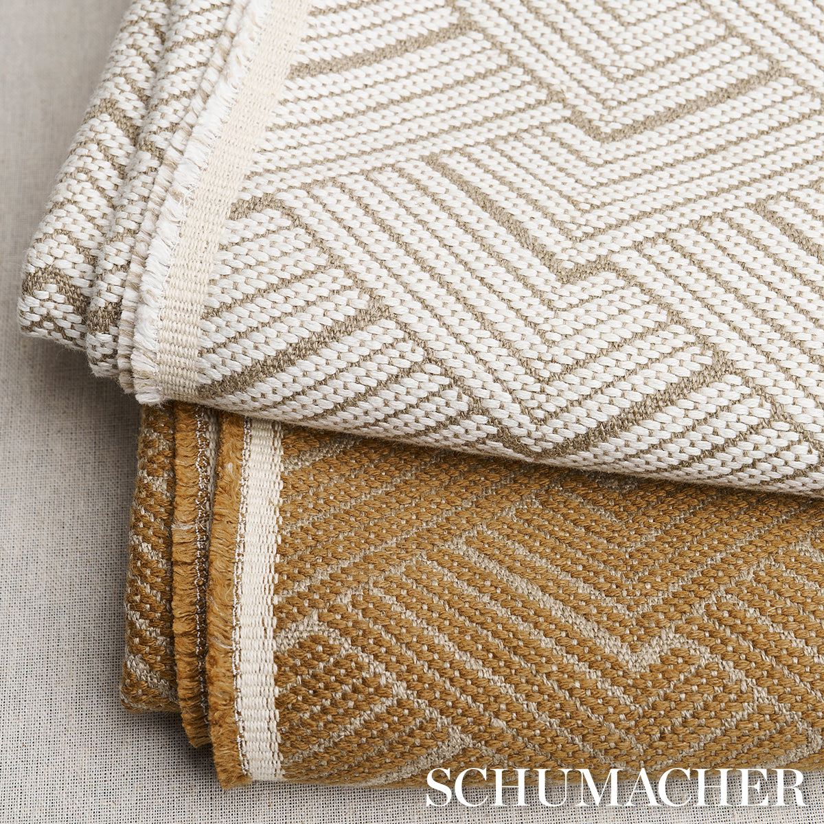Minna Heavyweight Linen - Bronze - Schumacher 83331 Fabric - Schumacher Fabric