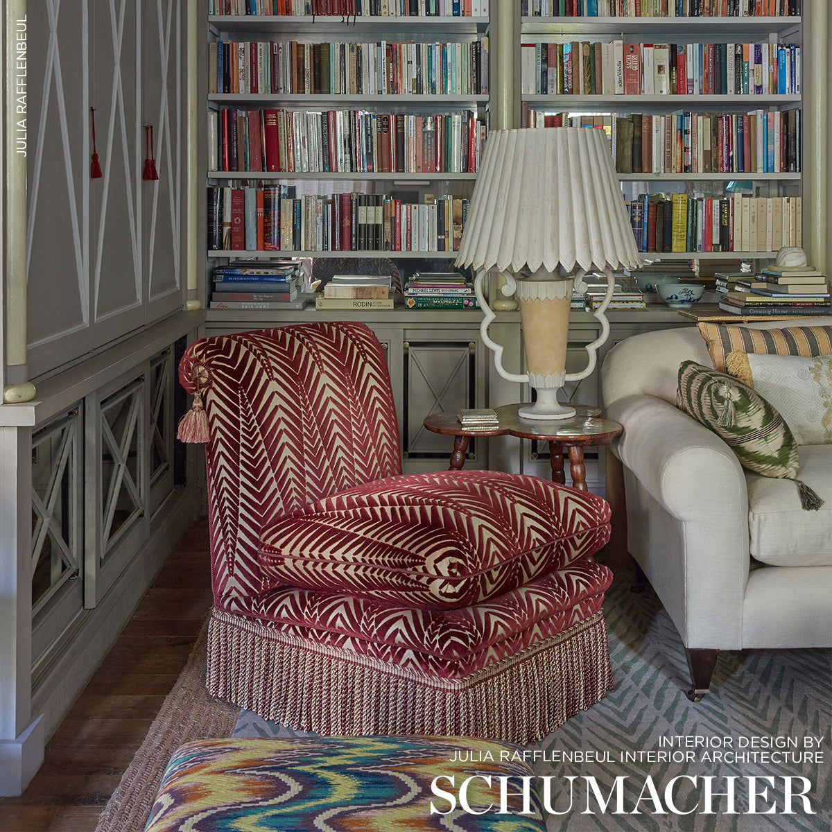 ZEBRA-VELVET-GOLD-PLUM-SCHUMACHER-83401 - Schumacher Fabric