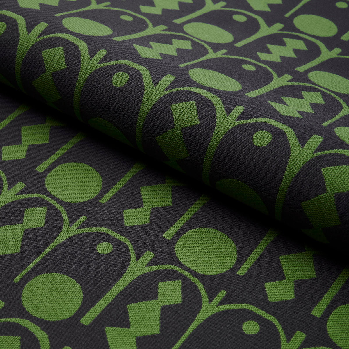 DOWNTOWN-GREEN-AND-BLACK-SCHUMACHER-83412 - Schumacher Fabric