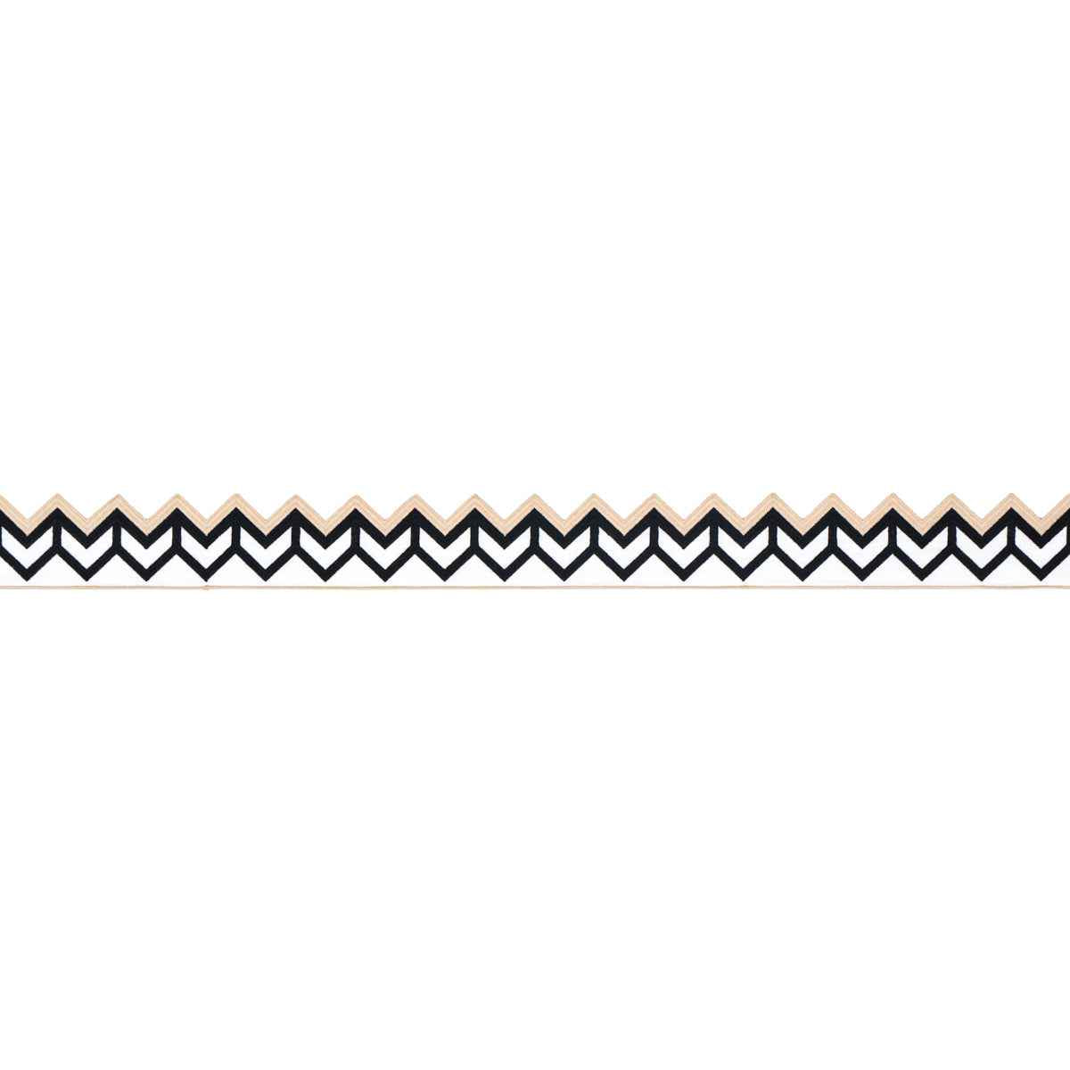 Sparren Embroidered Tape - Black - Schumacher 83610 - Schumacher Trim