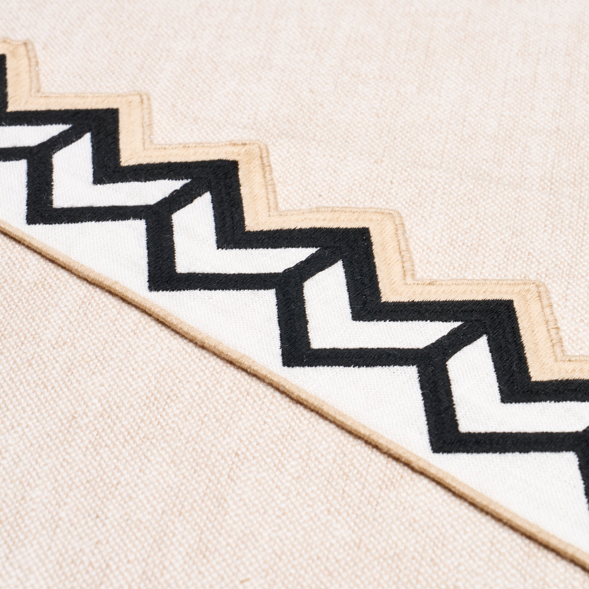 SPARREN-EMBROIDERED-TAPE-BLACK-SCHUMACHER-83610 - Schumacher Trim