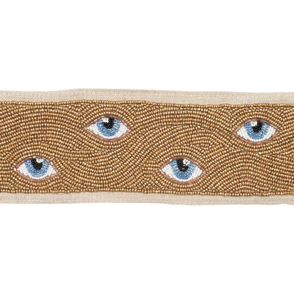 Mind's Eye Beaded Tape - Blue & Gold - Schumacher 83621