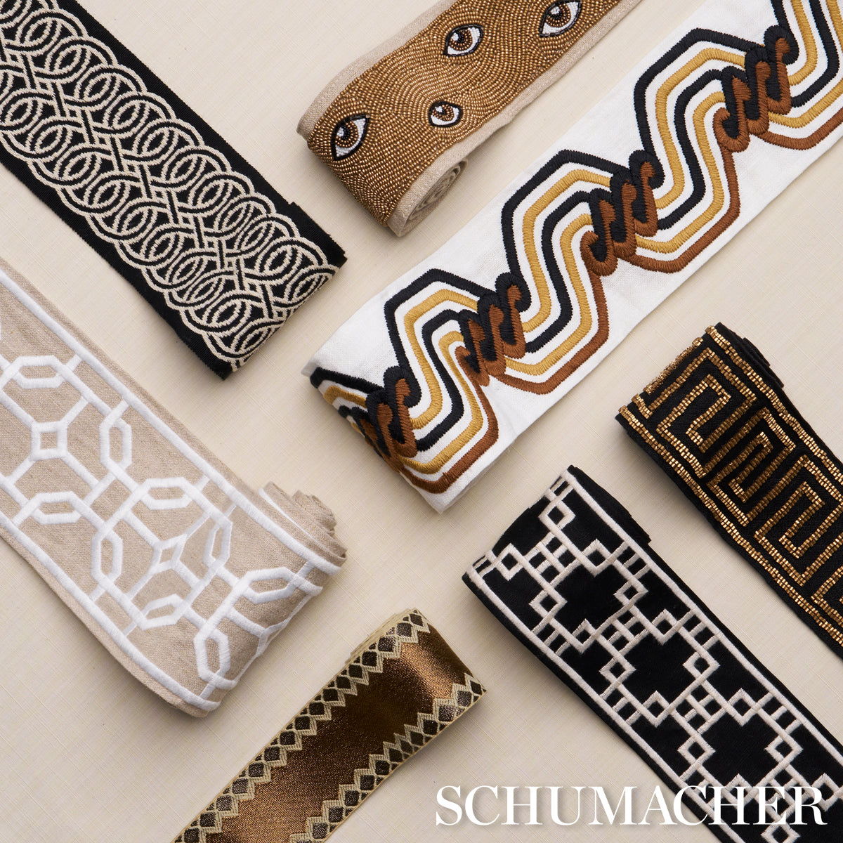 THE-TWIST-EMBROIDERED-TAPE-BROWN-SCHUMACHER-83632 - Schumacher Trim