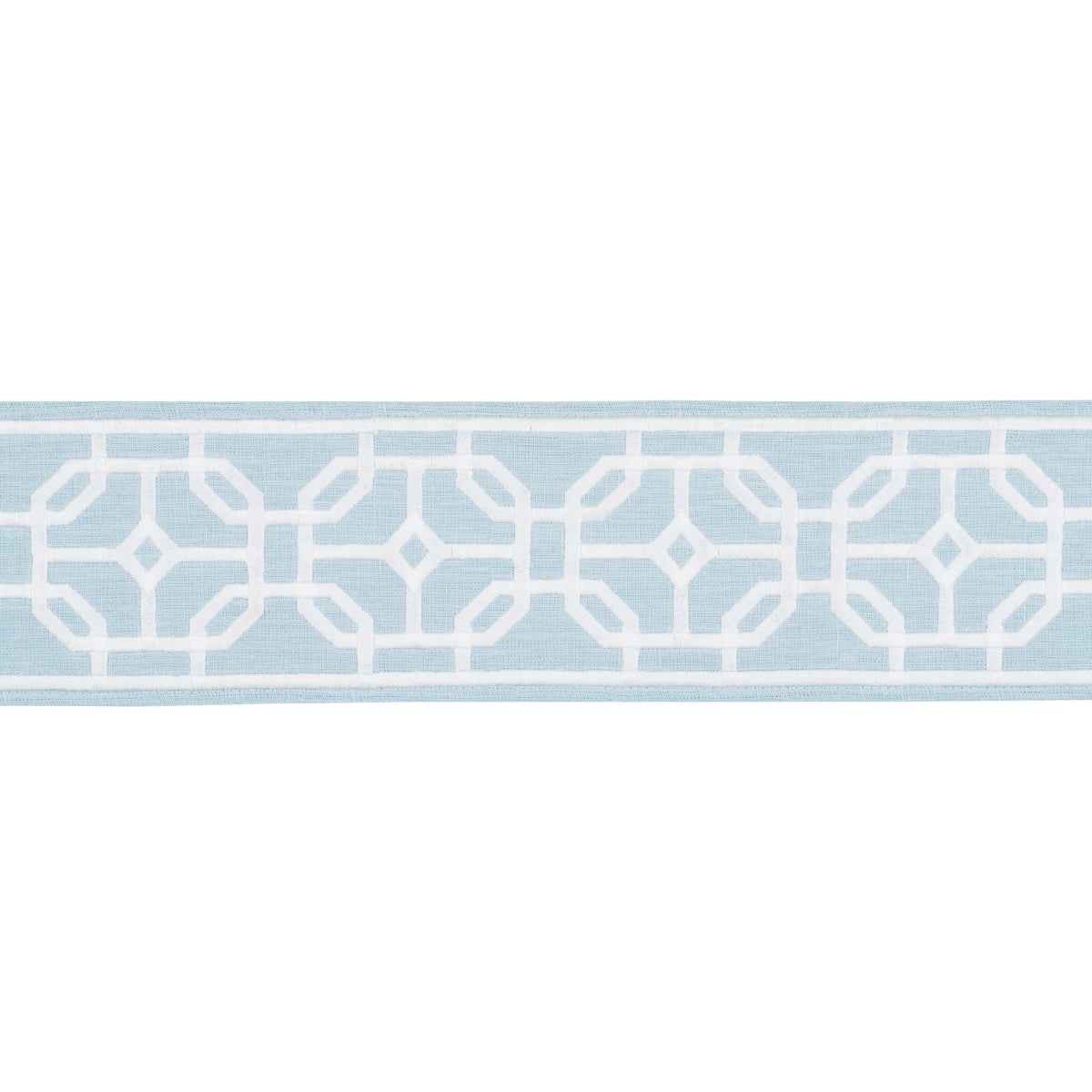 Gazebo Trellis Tape - Sky - Schumacher 83650 - Schumacher Trim