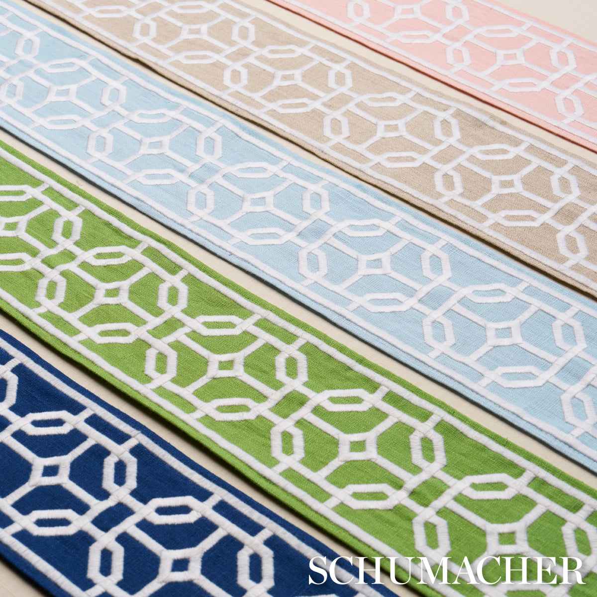 Gazebo Trellis Tape - Navy - Schumacher 83651 - Schumacher Trim