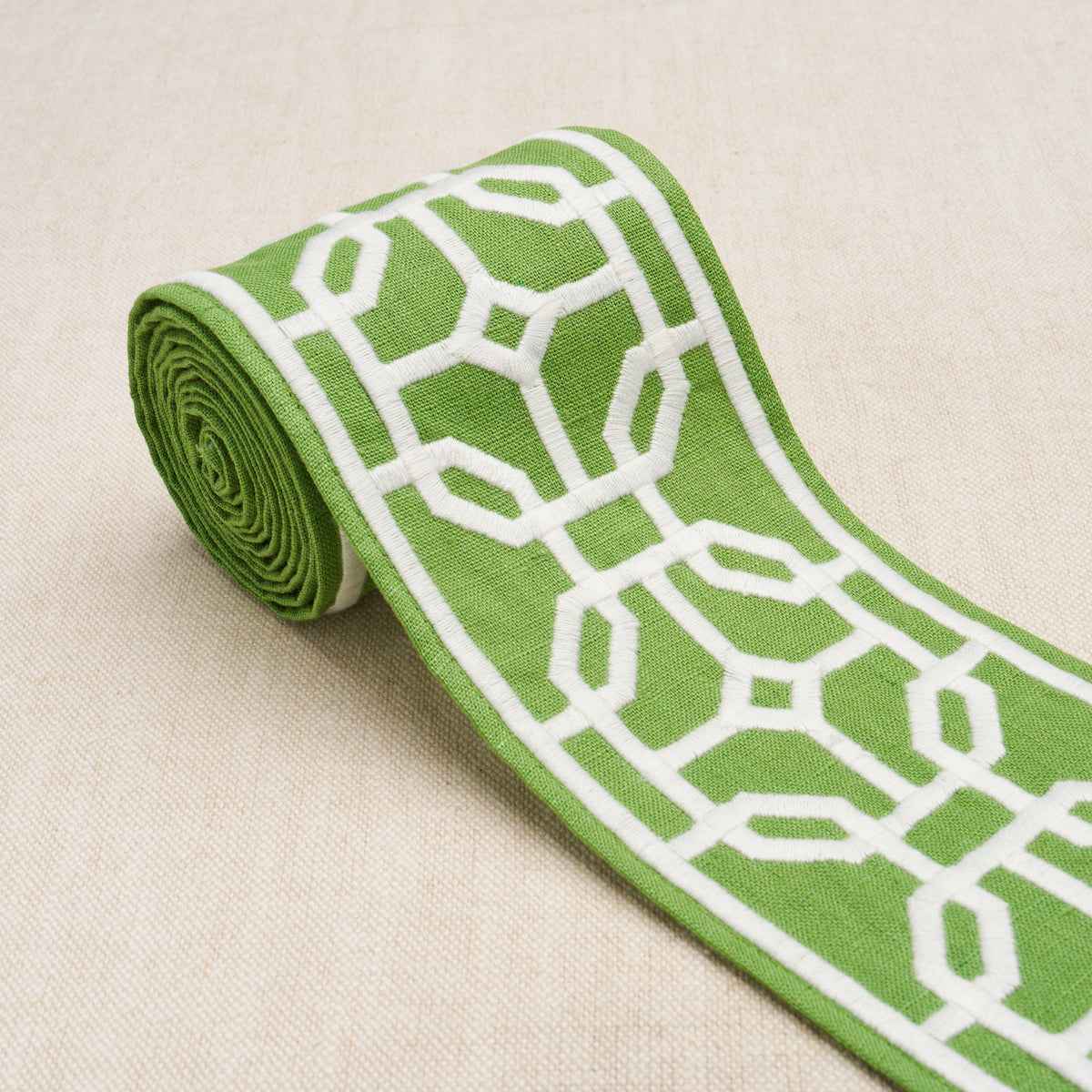 Gazebo Trellis Tape - Green - Schumacher 83652 - Schumacher Trim