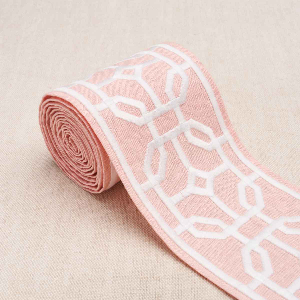 Gazebo Trellis Tape - Blush - Schumacher 83654 - Schumacher Trim
