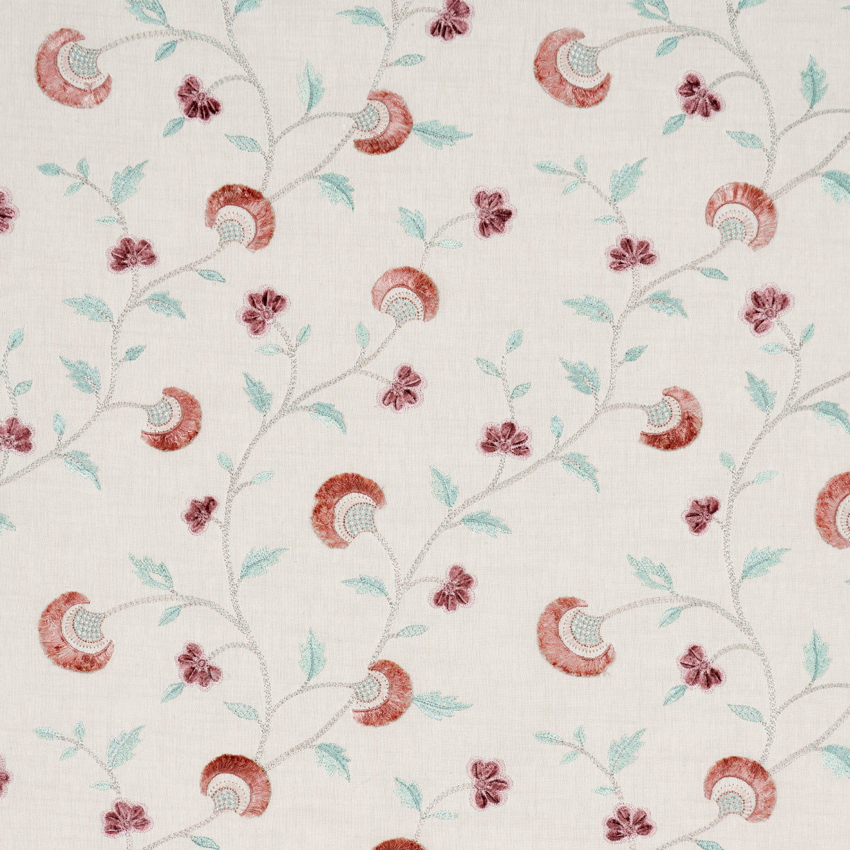 IYLA-EMBROIDERY-ROSE-NATURAL-SCHUMACHER-83660 - Schumacher Tela