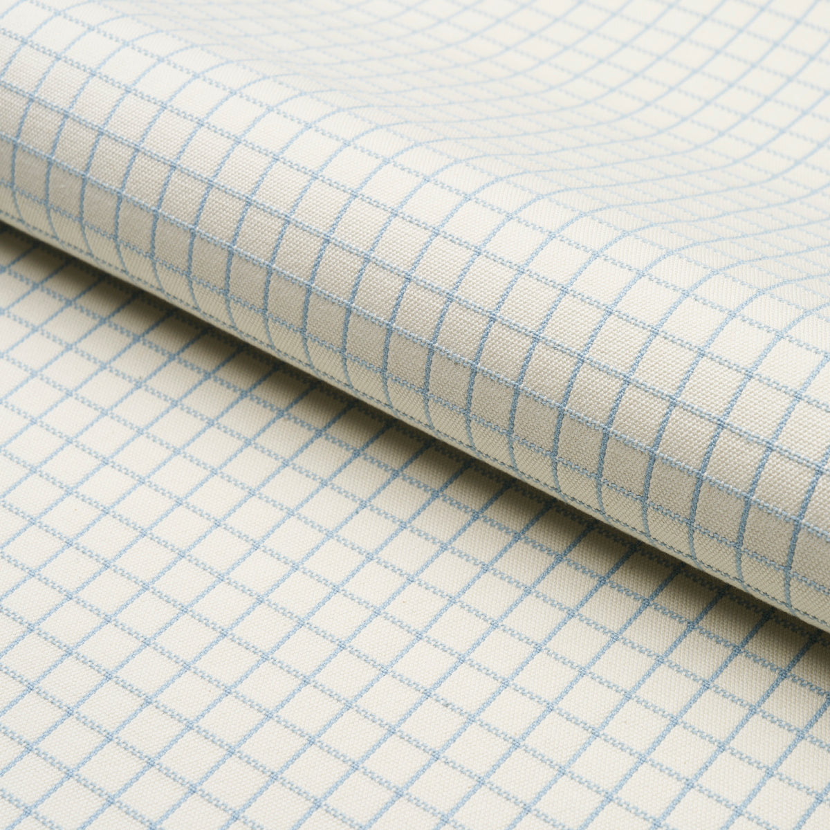 Georgie Reversible Check - China Blue - Schumacher 83690 Fabric - Schumacher Fabric