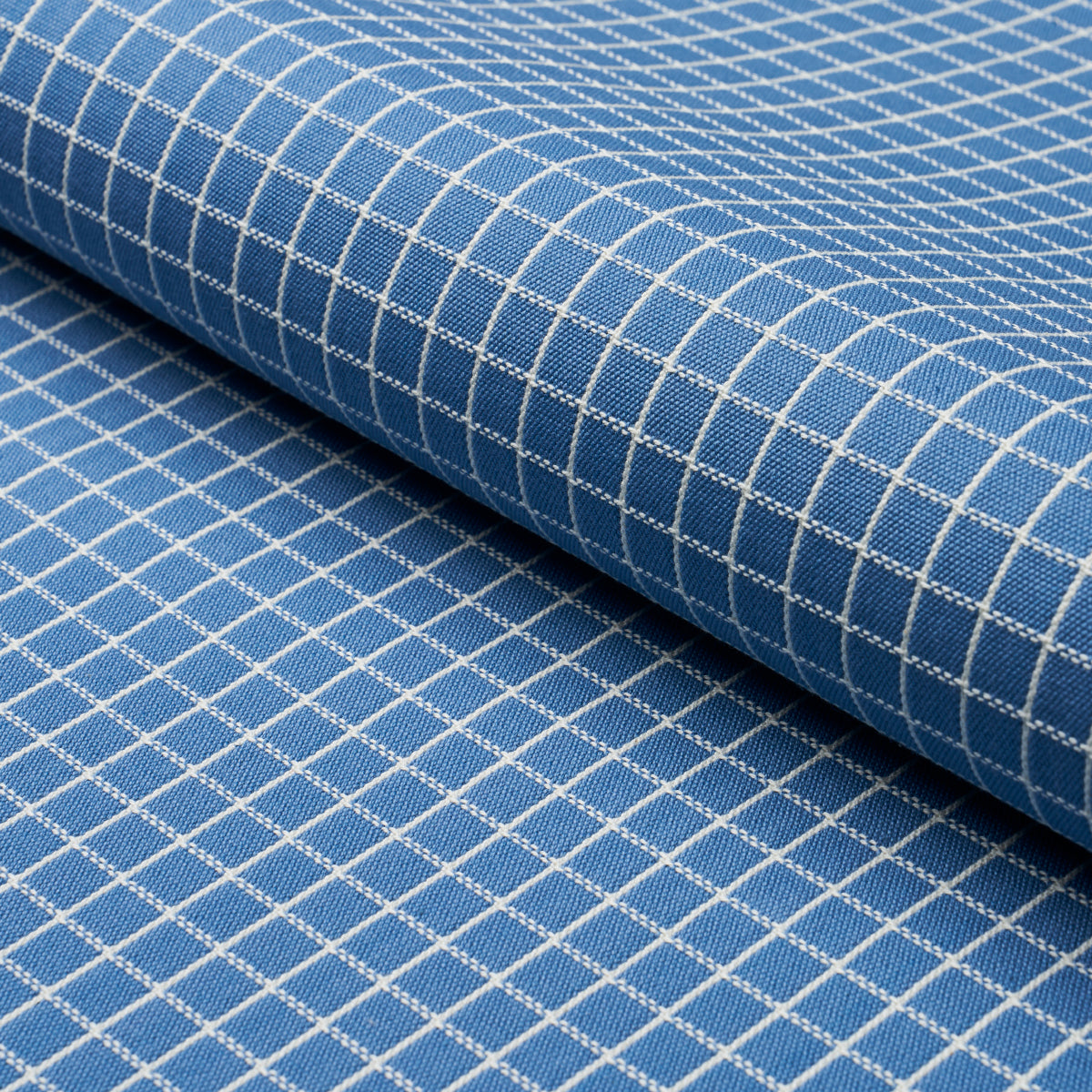 GEORGIE-REVERSIBLE-CHECK-INDIGO-SCHUMACHER-83691 - Schumacher Fabric