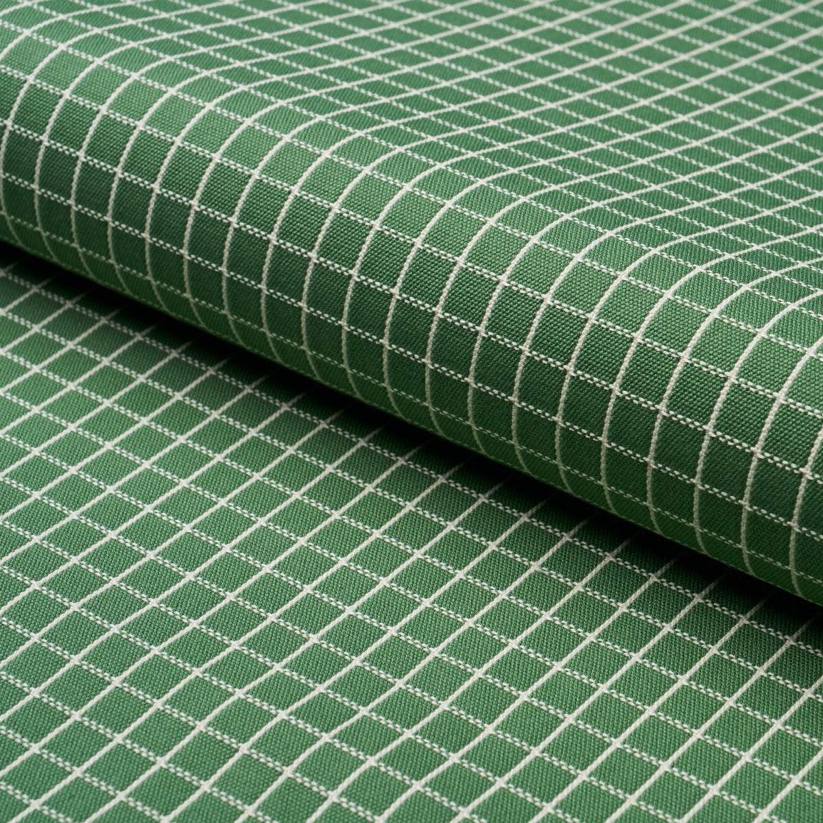 Georgie Reversible Check - Emerald - Schumacher 83693 Fabric - Schumacher Fabric