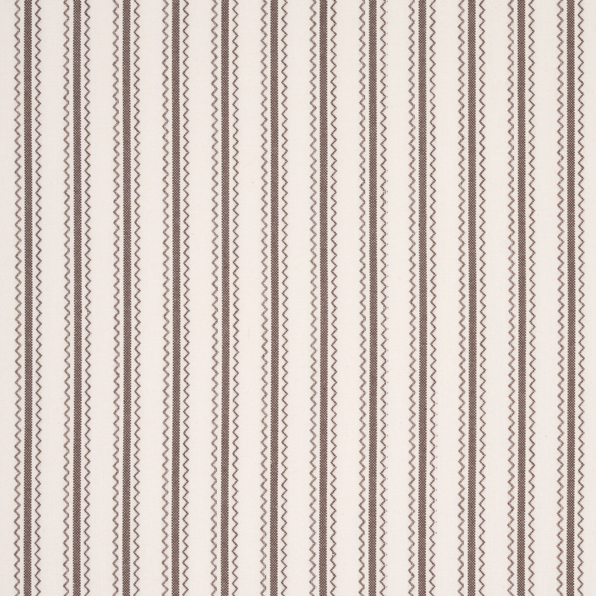 Birdie Ticking Stripe - Brown - Schumacher 83704 Fabric - Schumacher Fabric