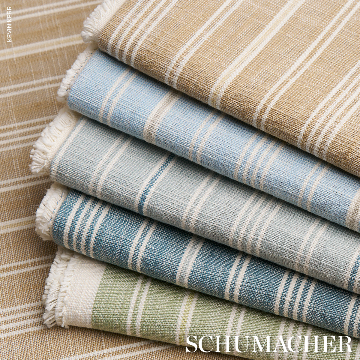 LUCY-STRIPE-INDIGO-SCHUMACHER-83713 - Schumacher Fabric