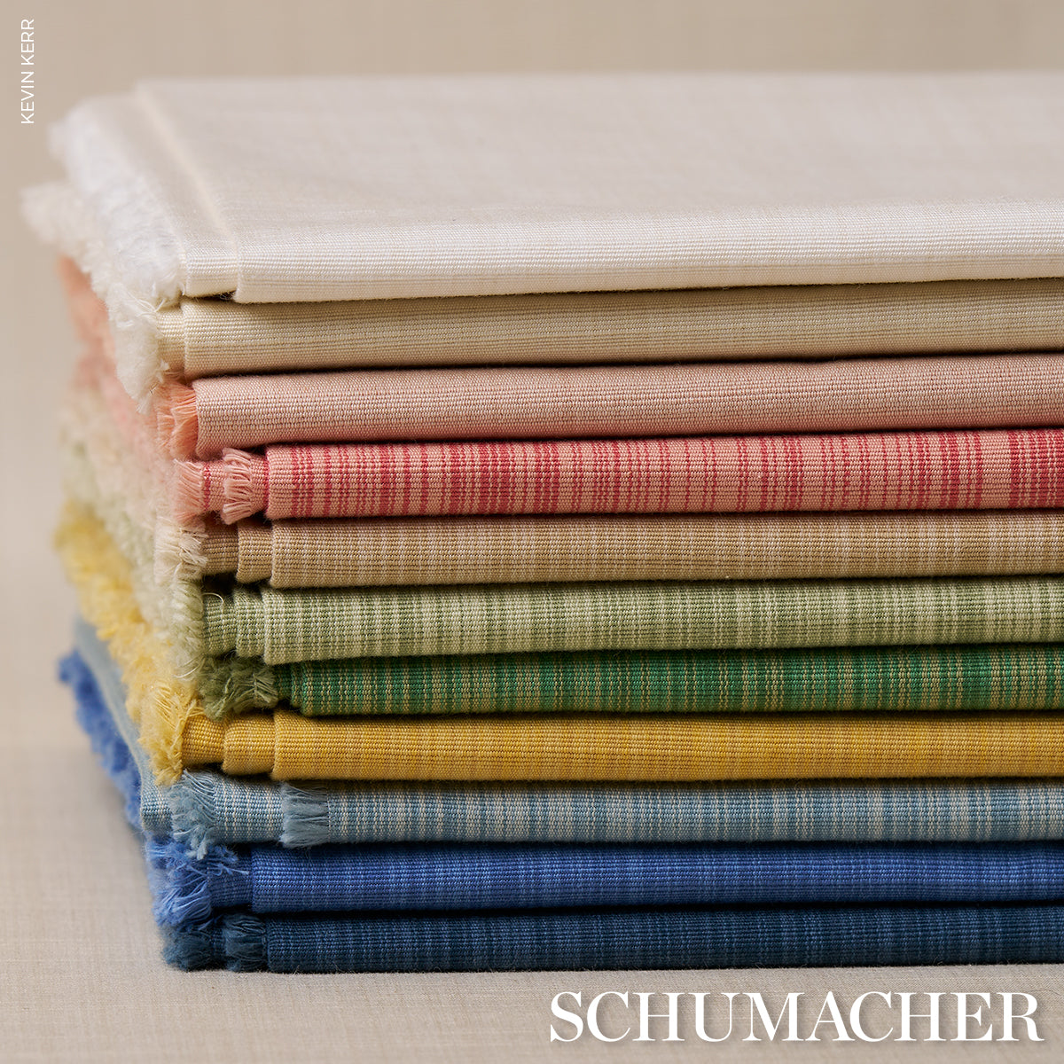 GRACIE-SOLID-STRI-COBALT-SCHUMACHER-83729 - Schumacher Fabric