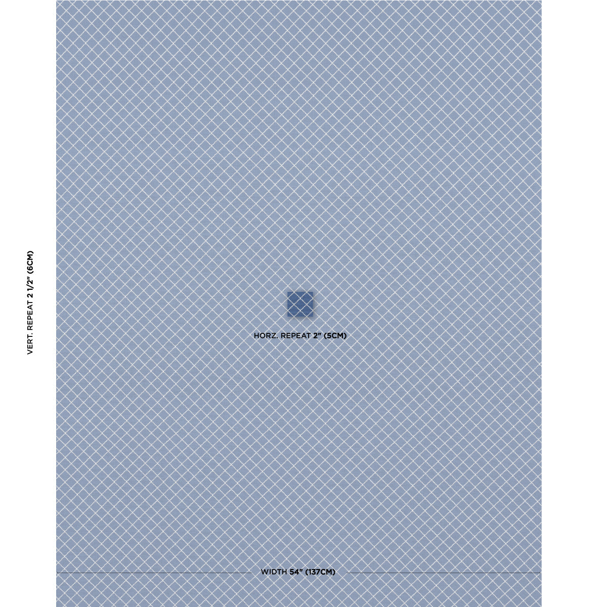 Maggie Lattice - Cobalt - Schumacher 83762 Fabric - Schumacher Fabric