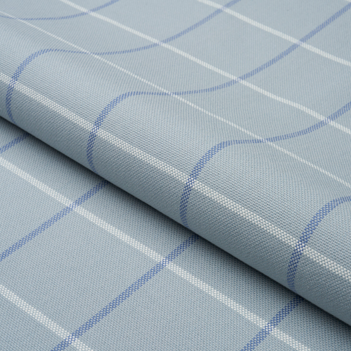 FRANNIE-WINDOWPANE-CHINA-BLUE-SCHUMACHER-83782 - Schumacher Fabric