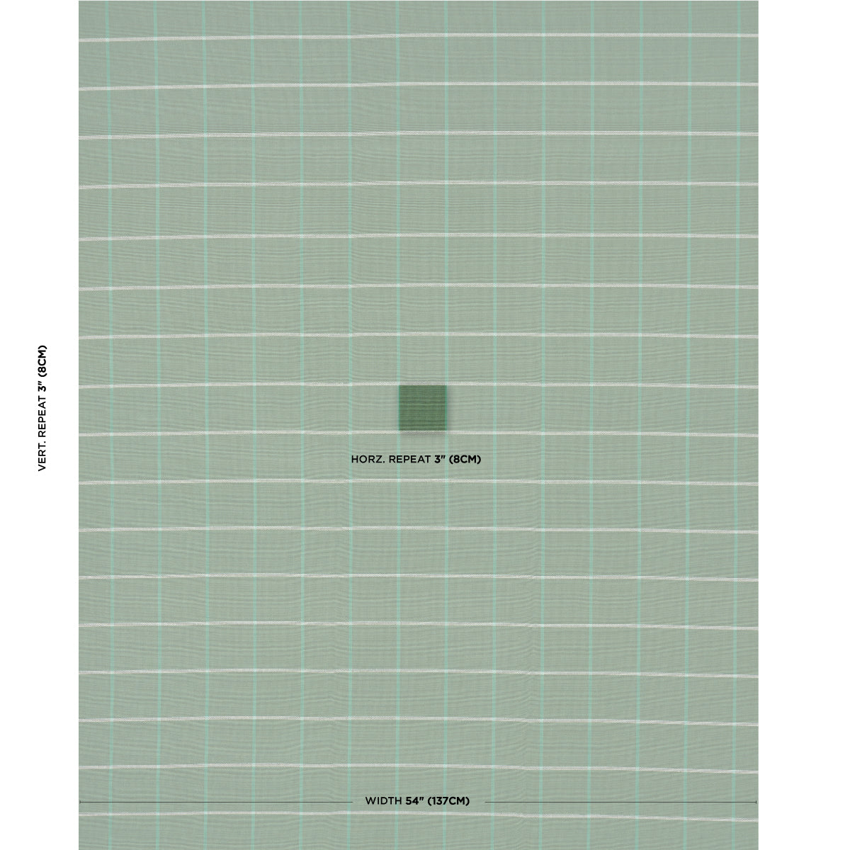 FRANNIE-WINDOWPANE-GREEN-SCHUMACHER-83783 - Schumacher Fabric