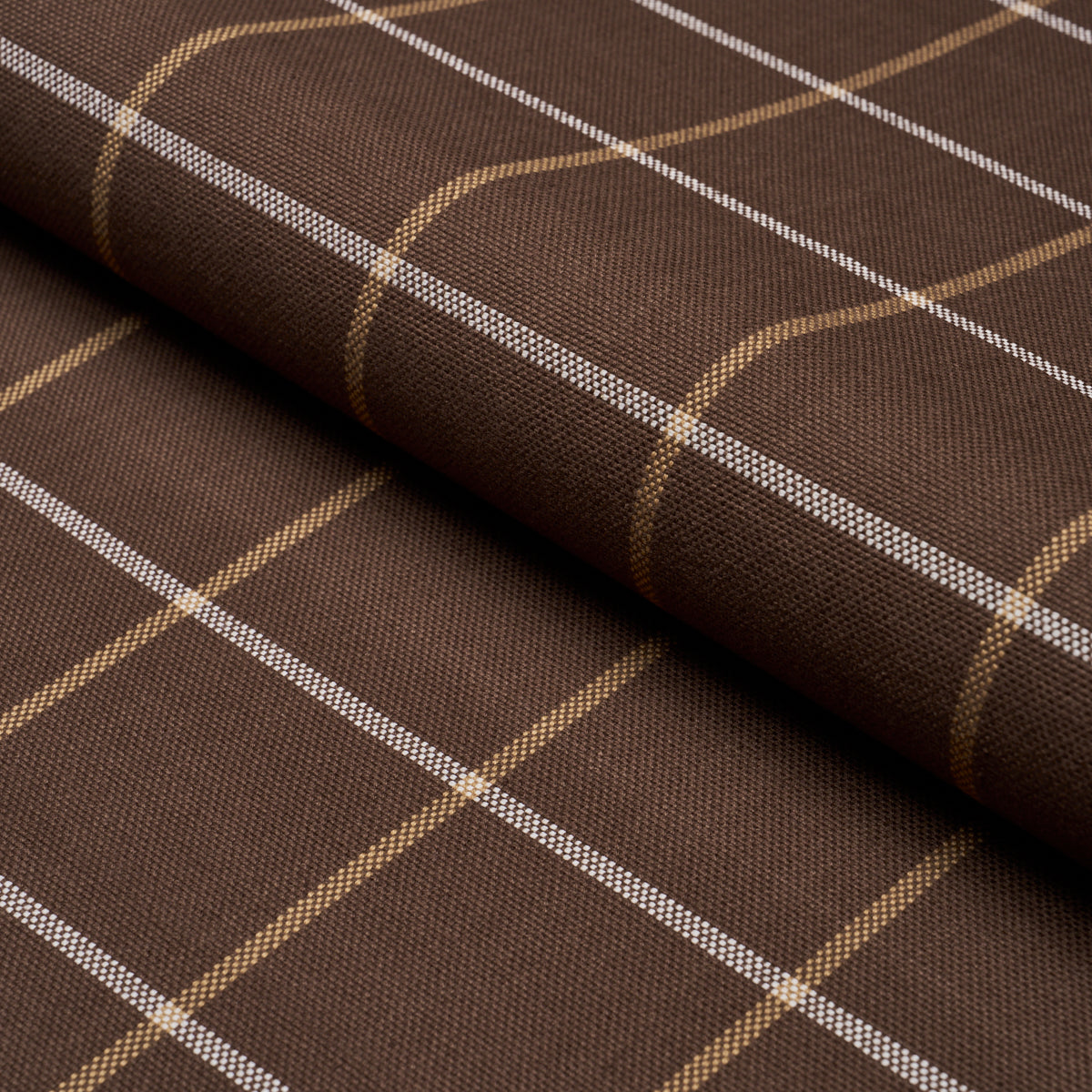 FRANNIE-WINDOWPANE-CHOCOLATE-SCHUMACHER-83788 - Schumacher Fabric