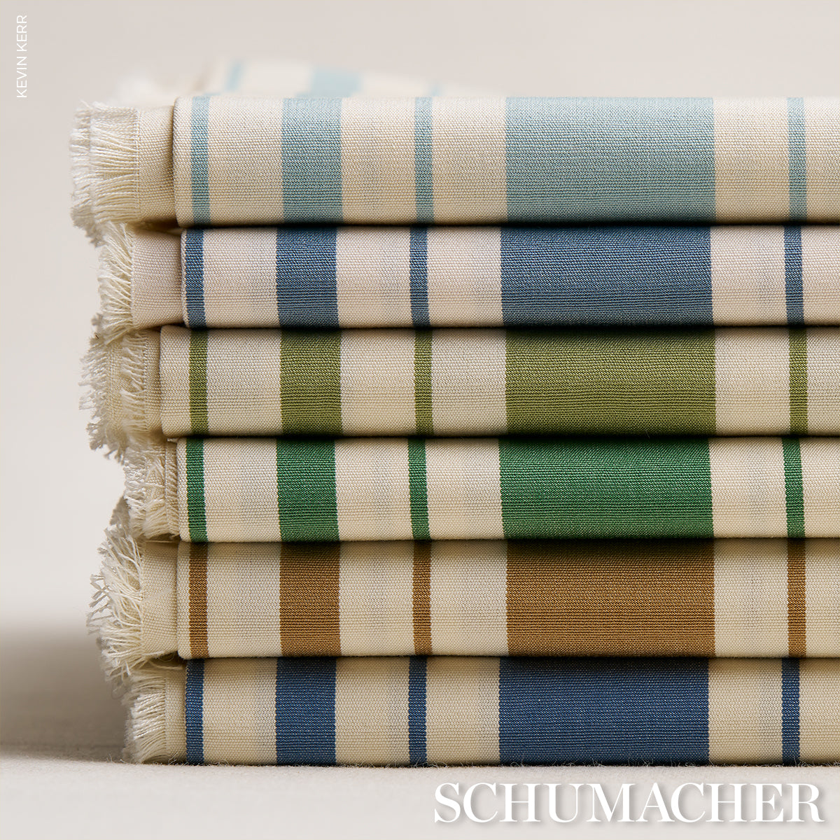 MARKIE-STRIPE-INDIGO-SCHUMACHER-83801 - Schumacher Fabric