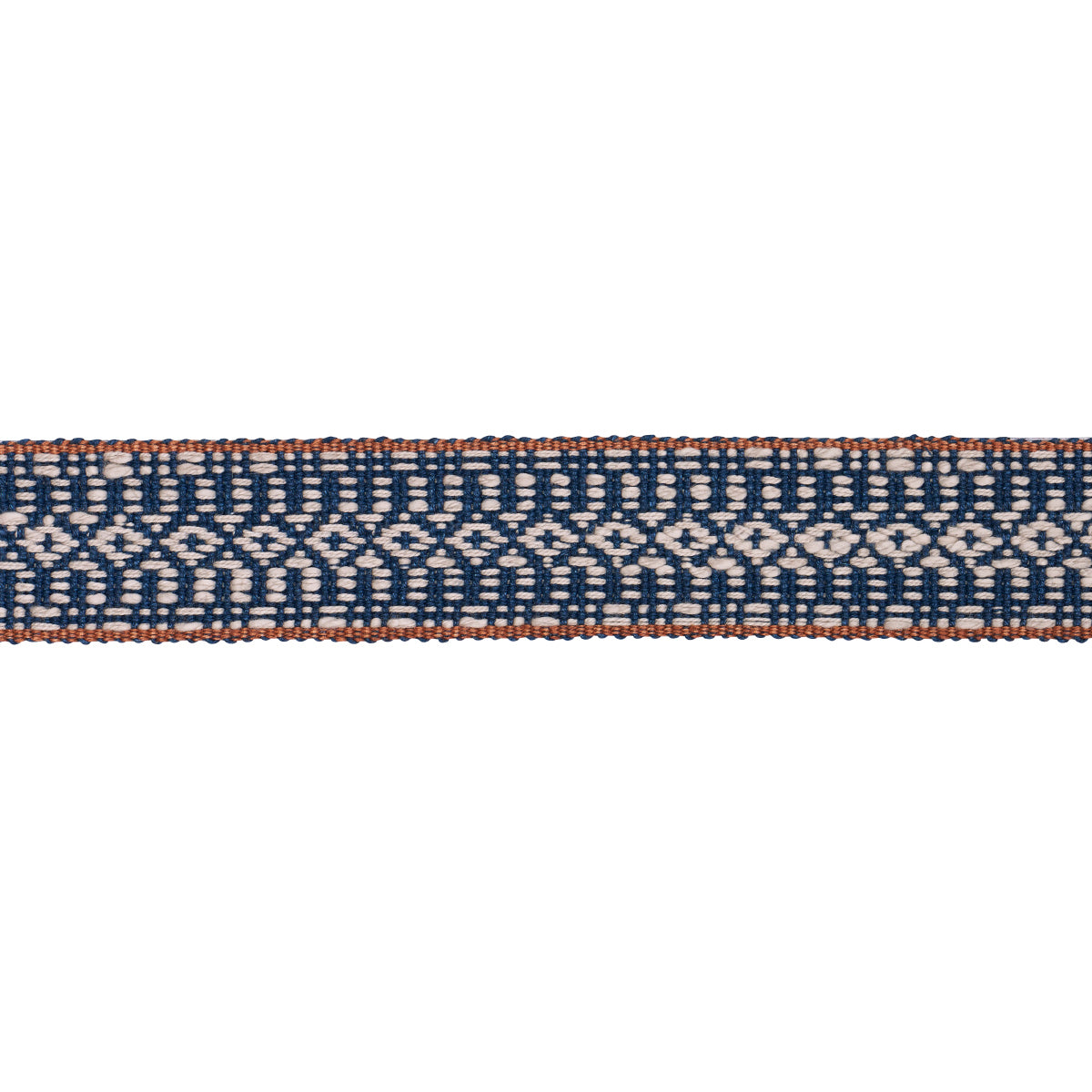 HELENA-LINEN-COTTON-TAPE-INDIGO-SCHUMACHER-84020 - Schumacher Trim