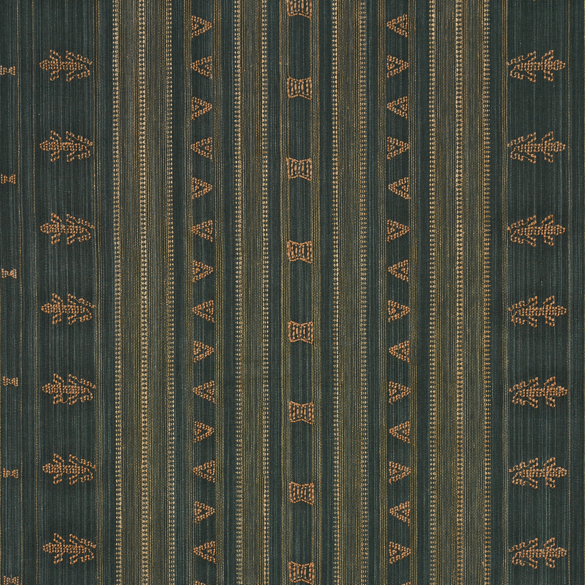 NIMA-EMBROIDERED-COTTON-LINEN-JUNGLE-GREEN-SCHUMACHER-84061 - Schumacher Tela