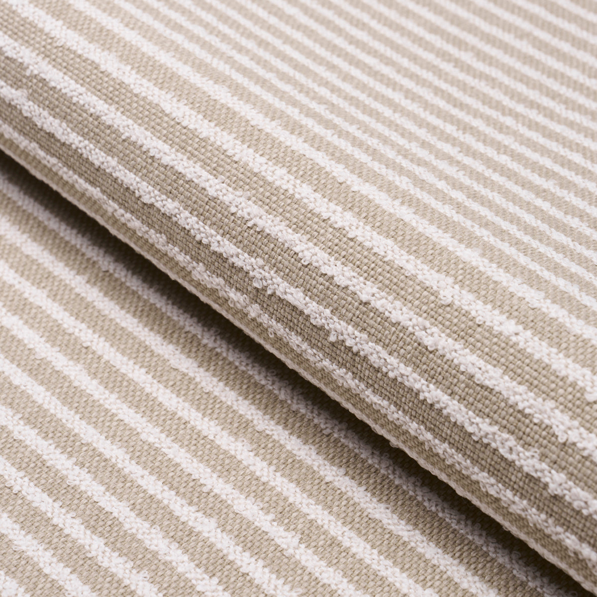 Bouclé Stripe Indoor/Outdoor - Flax - Schumacher 84261 Fabric - Schumacher Fabric